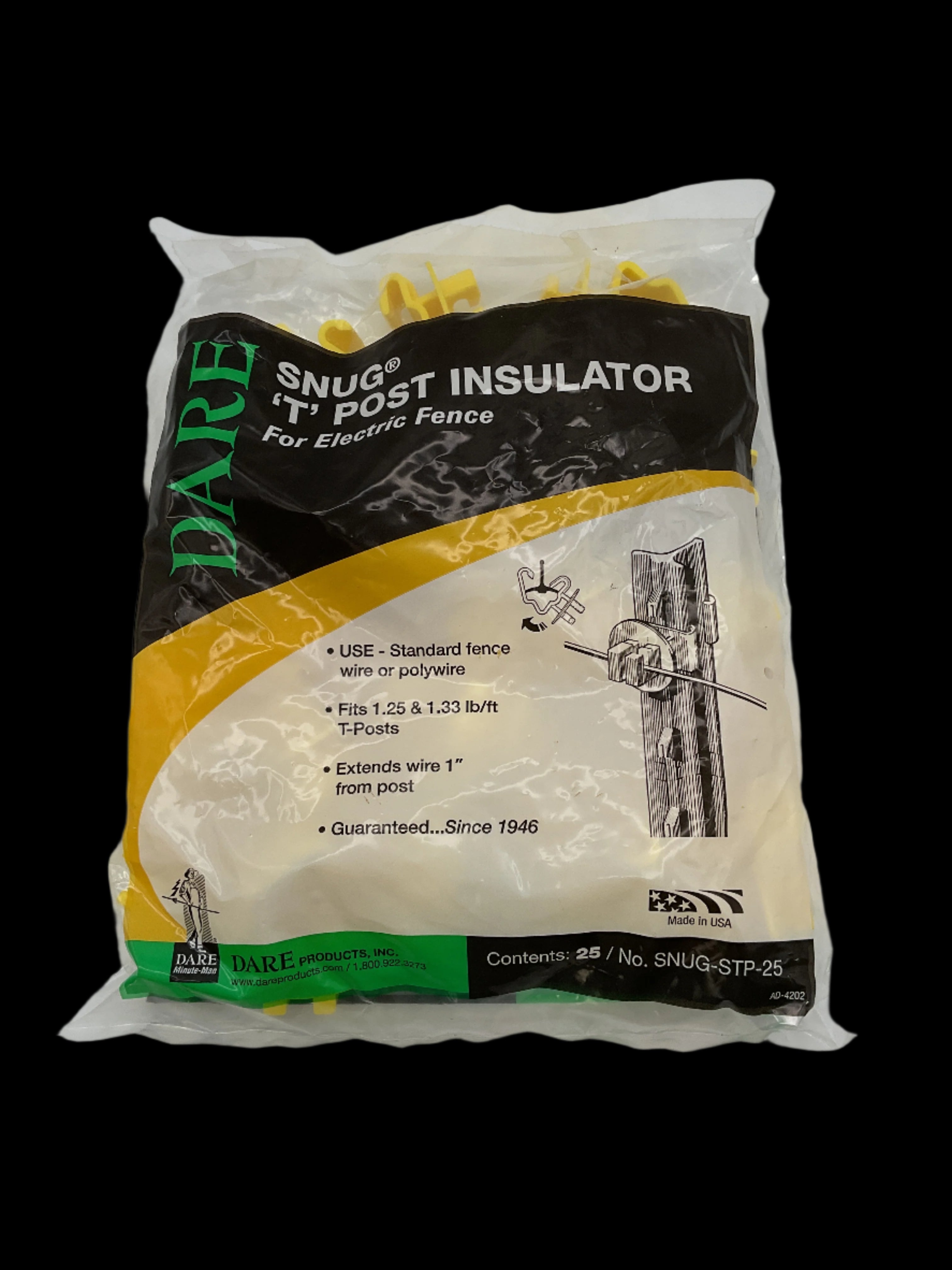 Dare Snug T-Post Insulator - SNUG-STP-25B