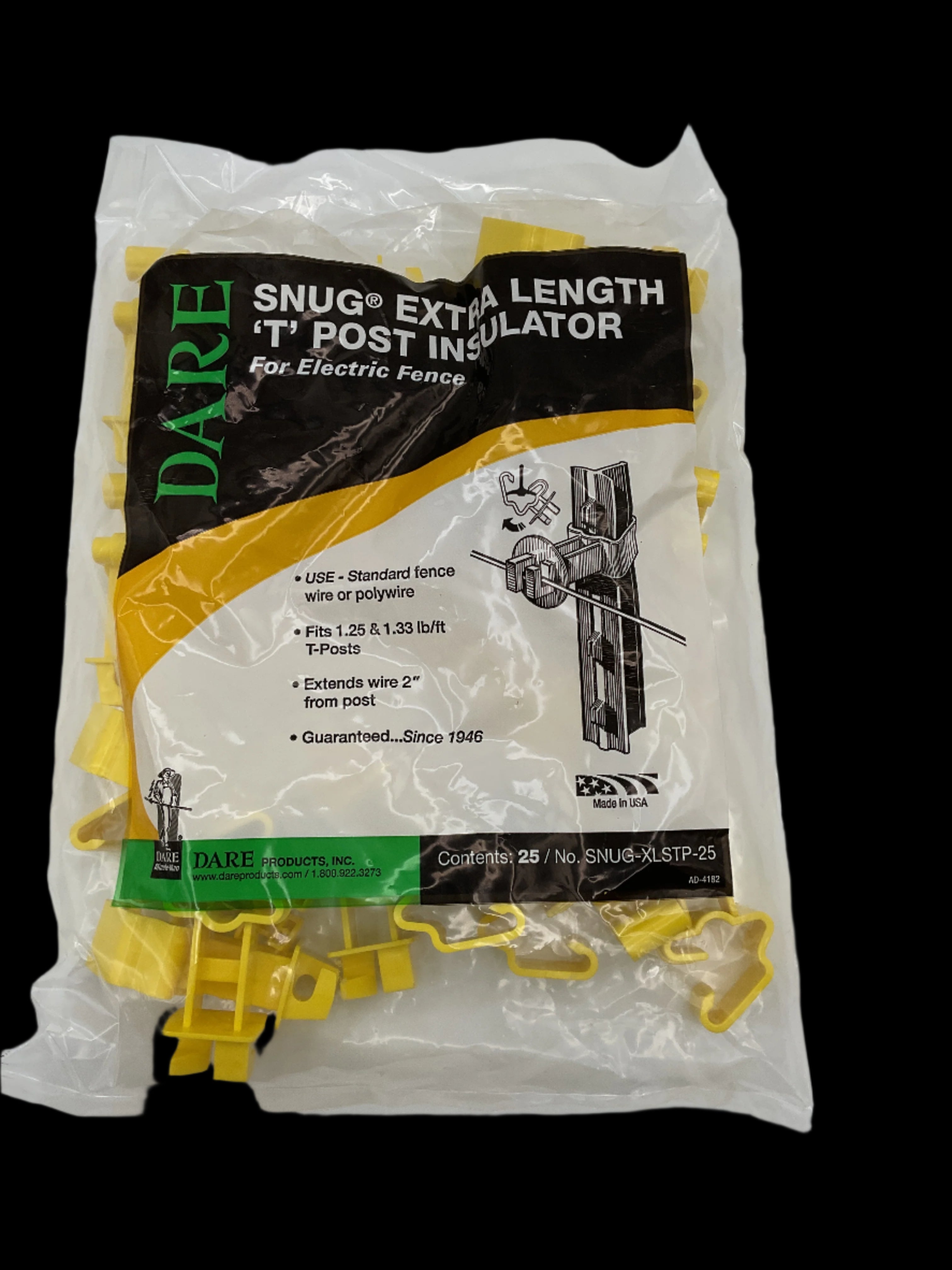 Dare Snug Extra Length T-Post Insulator - SNUG-XLSTP-25