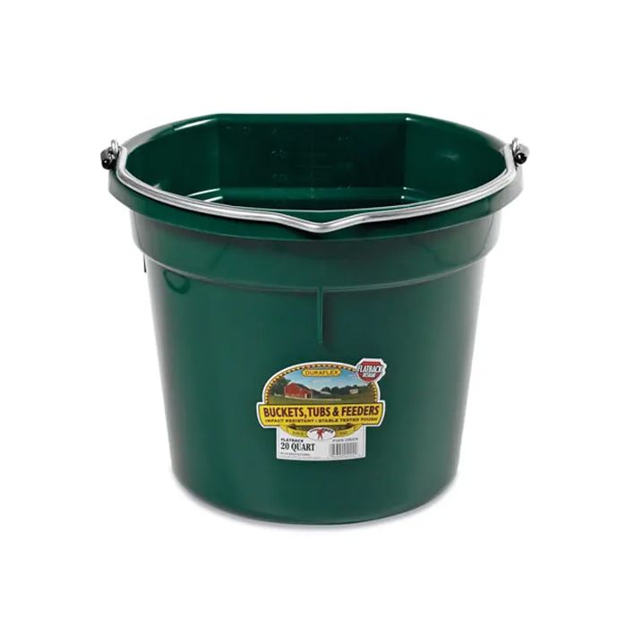 Duraflex Flatback Bucket - Green - 20 QT