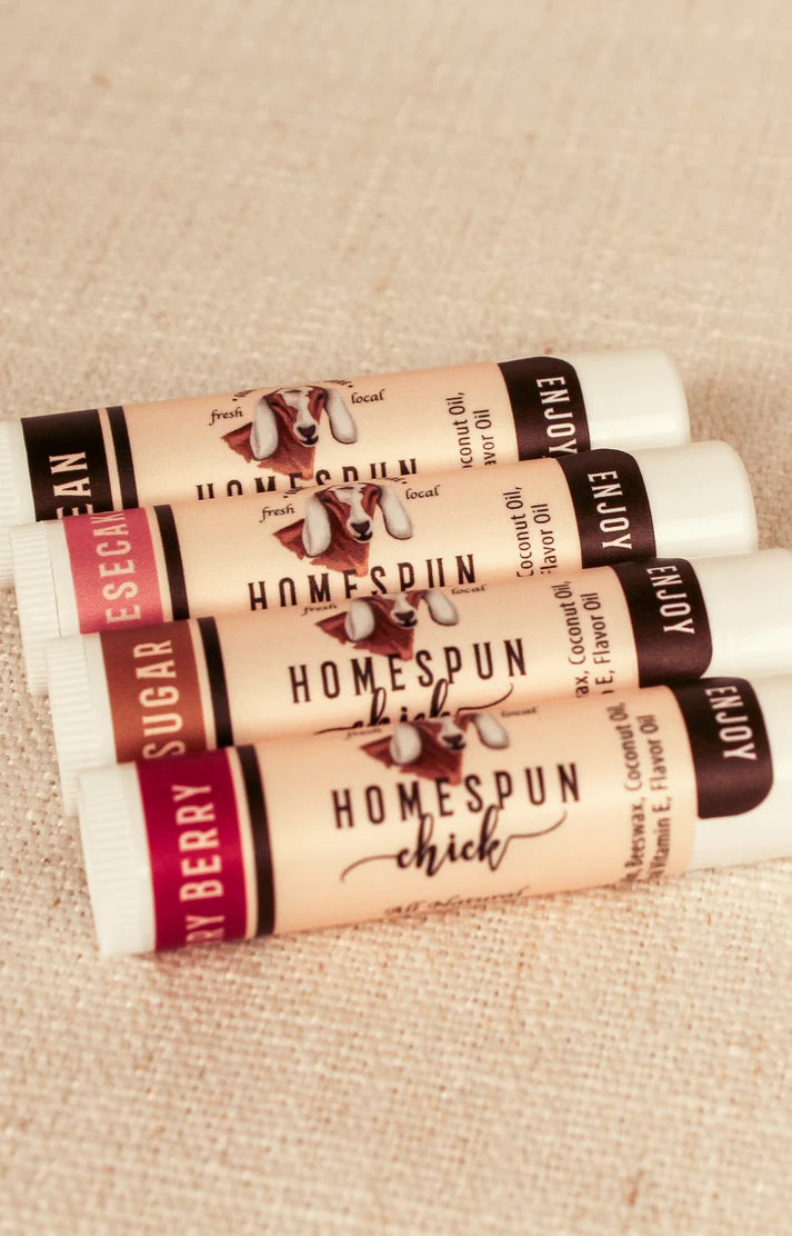 HomeSpun Chick Goat Milk Lip Balm - 4 Pack