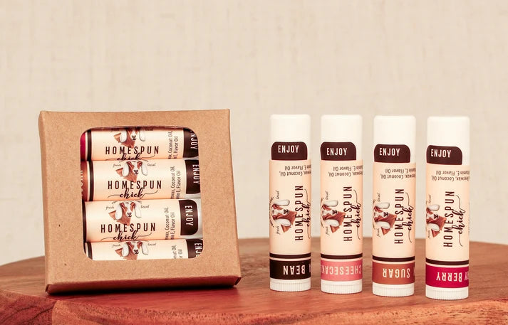 HomeSpun Chick Goat Milk Lip Balm - 4 Pack