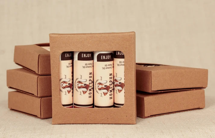 HomeSpun Chick Goat Milk Lip Balm - 4 Pack